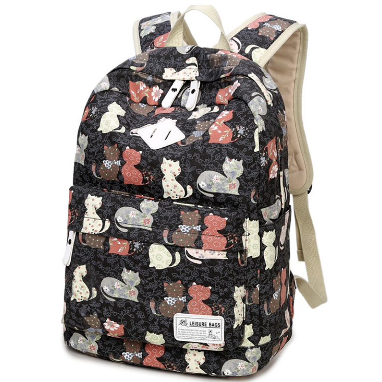 Osgoodway2 China Factory Wholesale Bag Print Canvas School Backpack For Teenager