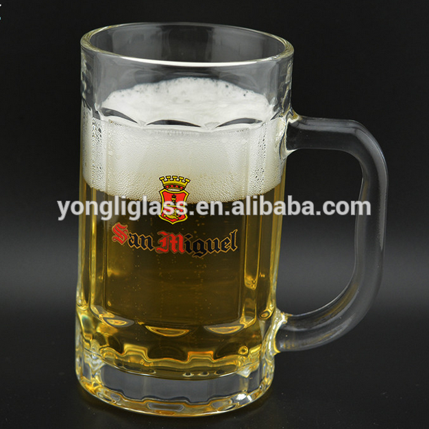Christmas Glass factory beer glass with handle, 400 crystal cup, wine cup for beer brew new year gift