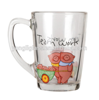 Wholesale clear glass mug with handle , diy printing glass beer mug, glass beer mugs with handles