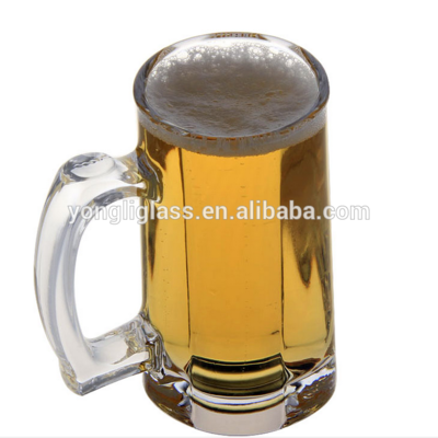2016 new product 350ml beer glass mug, college beer steins, glass tea cups with handle for night club