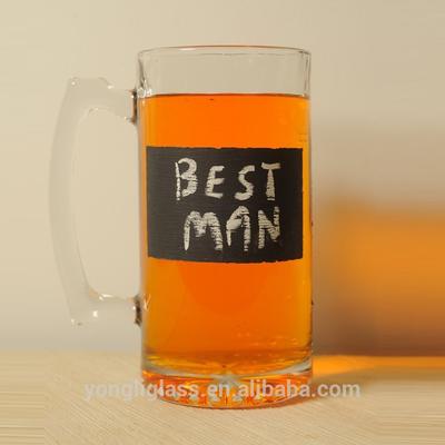2015 hot selling personalized handled glass beer stein glass beer mug cup glass beer stein