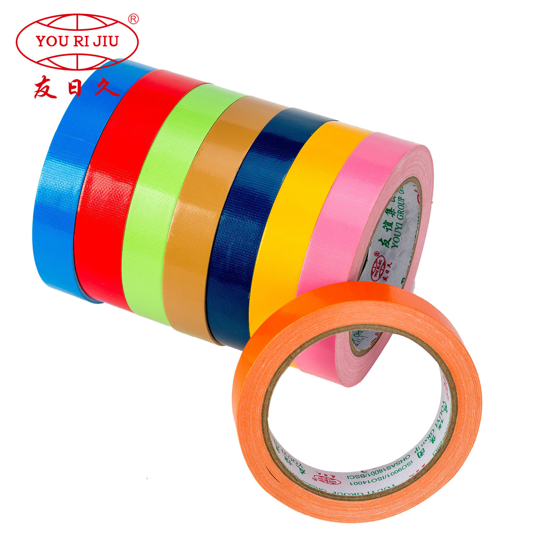 Wholesale custom printed colored free sample custom logo duct cloth tape
