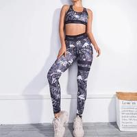 Custom Private Label Breathable Cartoon Printed Fitness Clothing Set