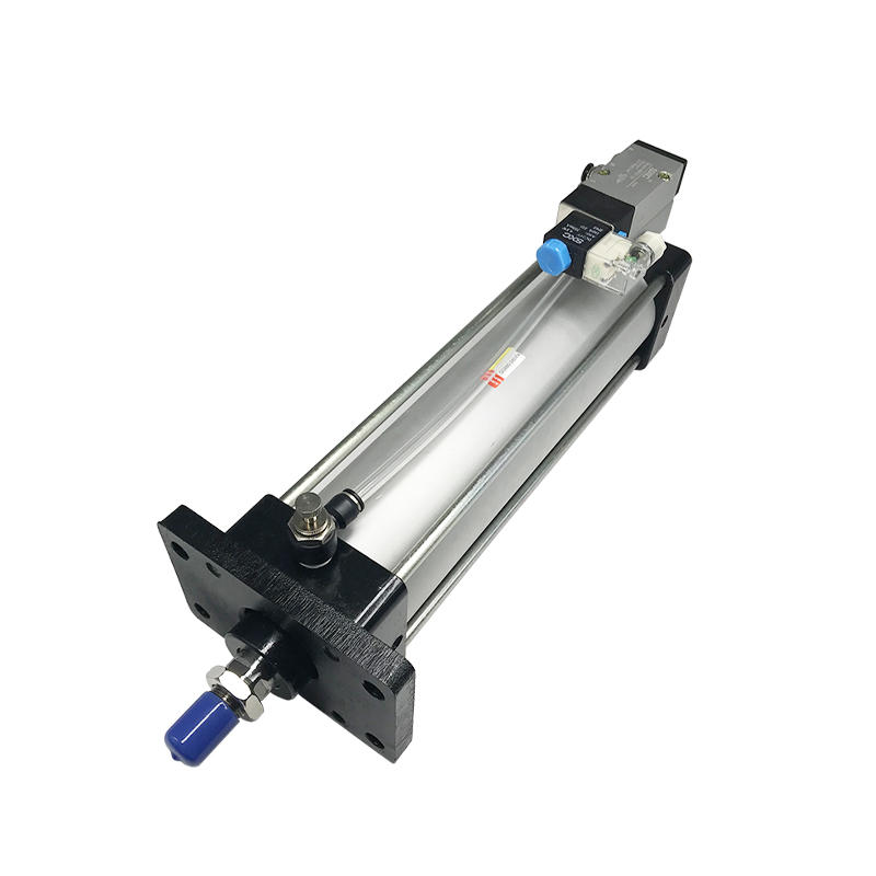 Pneumatic Cylinder QGB80-240-FA With Solenoid Valve Buffer Device Aluminium Alloy Air Cylinder