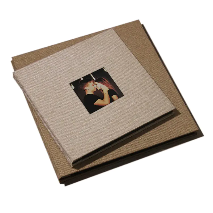 Custom Hardcover Window Scrapbook Self-adhesive Baby Photo Album Spiral Creative DIY Blank Photo Album 4x6 Wedding Scrapbook