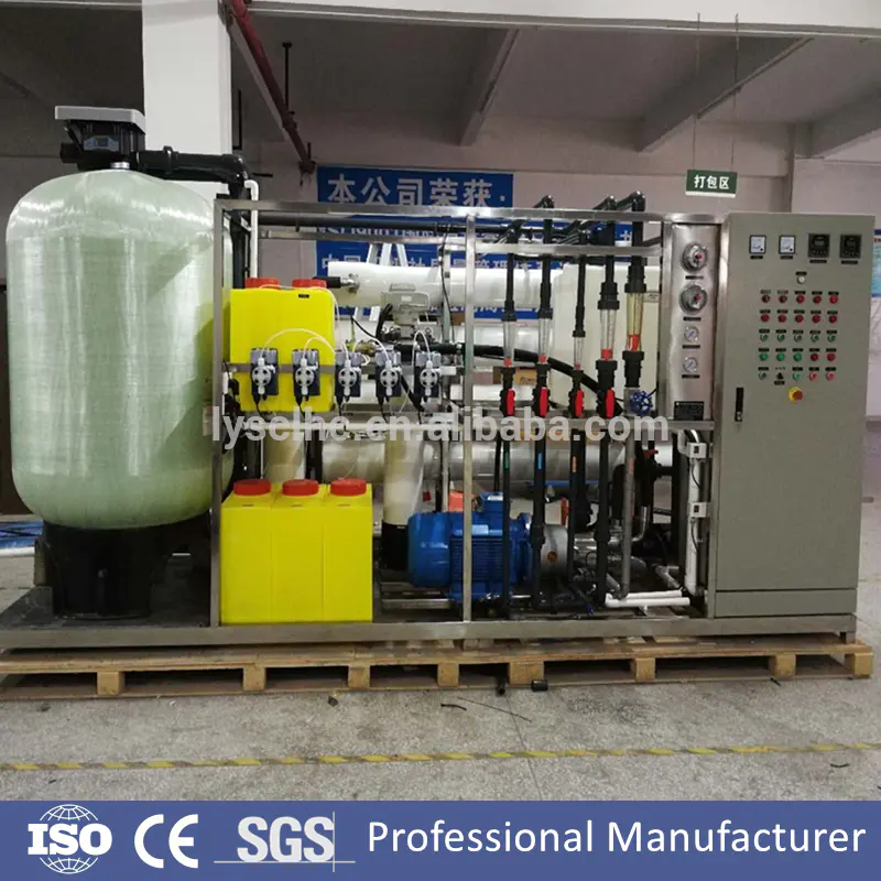 big capacity borehole salty water treatment system with ro filter for resort