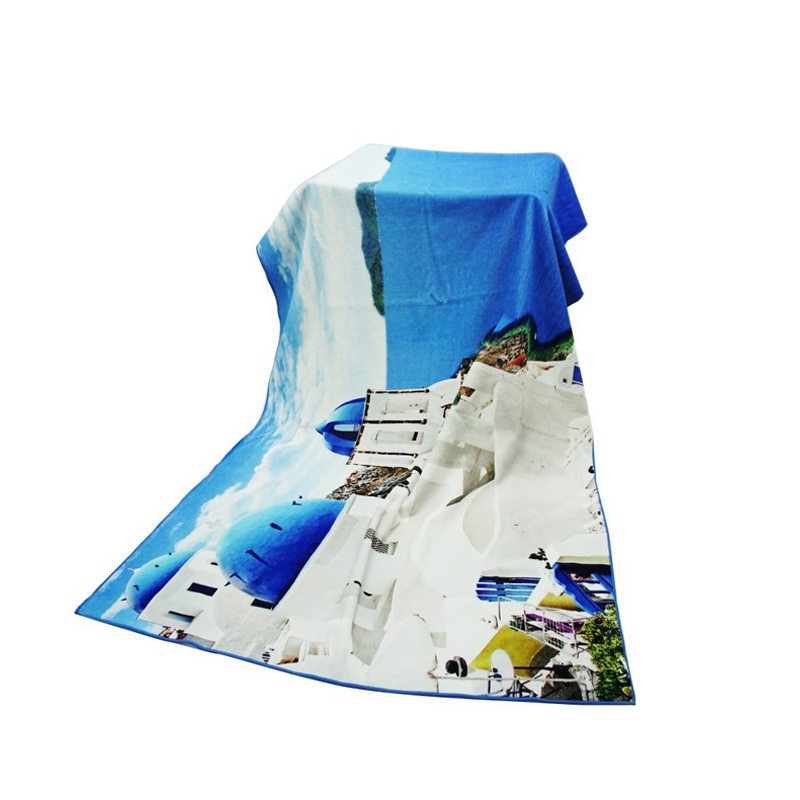 Custom Logo Oversized Photo Printed Cotton Terry Towel for Bath