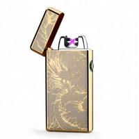 Factory wholesale a+ quality metal rainbow double arc lighter