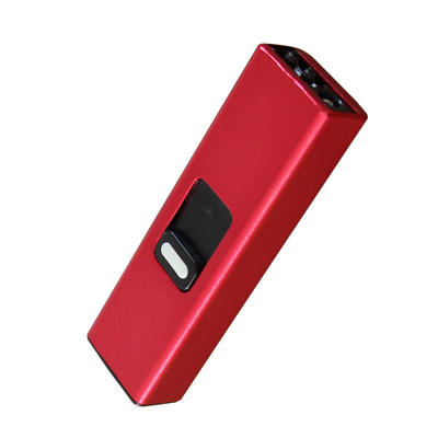 Gift Creative Plastic Windproof Flameless USB Rechargeable Keychain Lighter With Flashlight