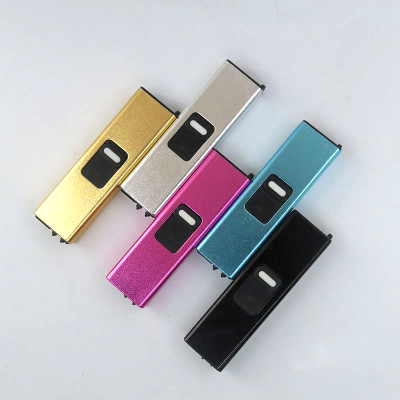 New type popular electric arc metal Cheap lighter with flashlight
