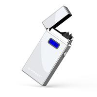 Custom plasma incense lighter burner electric cool windproof usb recharge luxury case metal double arc lighter
