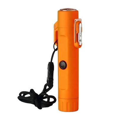 Outdoor Windproof USB Rechargeable Electric Waterproof Plasma Dual Arc Lighter for Survival, Tactical, Camping