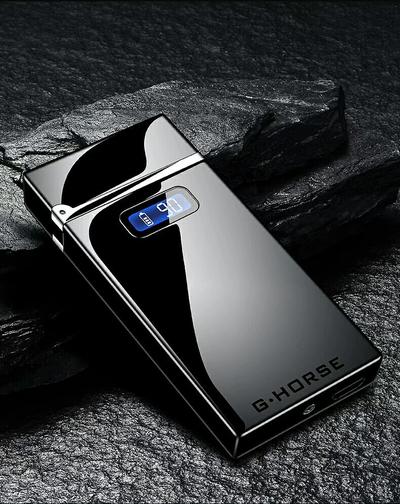 Crazy popular in america top grade double thick arc lighter with battery indicator and digital display of usage counter