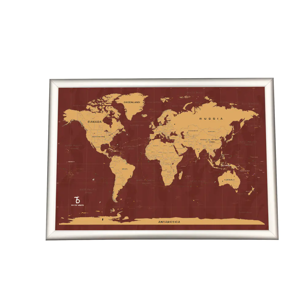 Big Size High End Style Paper Scratch Off World Map Poster To Mark Your Travel