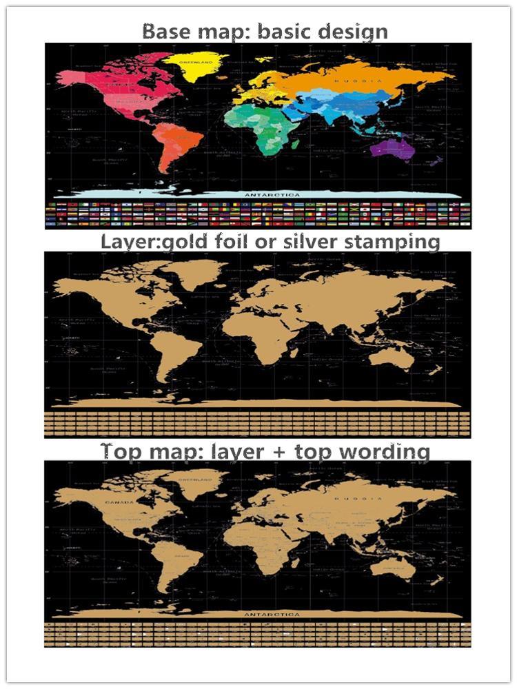 product-Dezheng-Personalized Printed DIY World Scratch Out Map With National Flag And Low MOQ-img-1