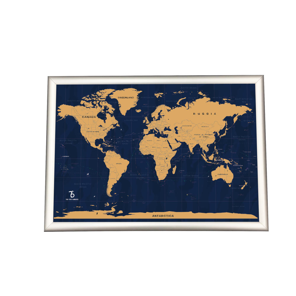 Custom Printing Travelers Deluxe DIY Scratch Off Globe World Map For Promotion