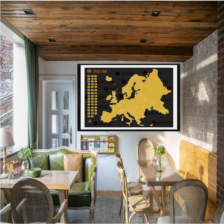 product-Dezheng-2020 New Design Personalized Design Deluxe Edition Scratch Off Europe Map For Travel-1