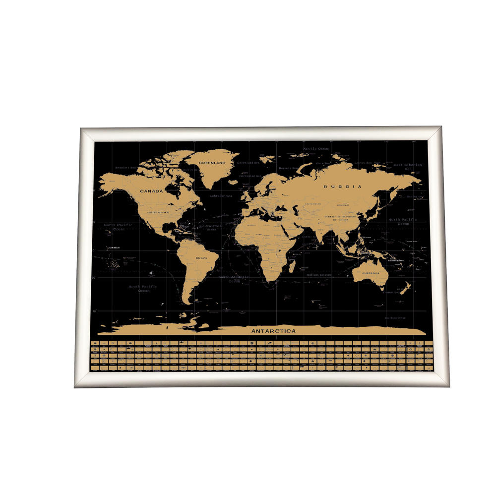 Personalized Design Deluxe Edition Scratch Off World Map For Traveler