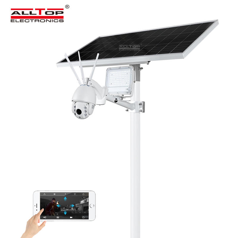 New hot selling product 80W monitor solar led flood light with CCTV camera