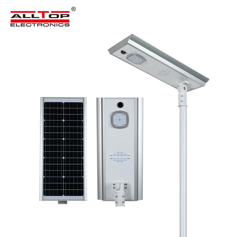 ALLTOP High lumen waterproof outdoor lighting aluminum ip65 smd 50w 100w 150w integrated all in one led solar street light