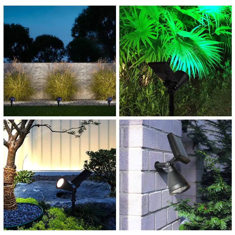 ALLTOP High quality outdoor waterproof lighting 4w garden RGB solar LED spike light
