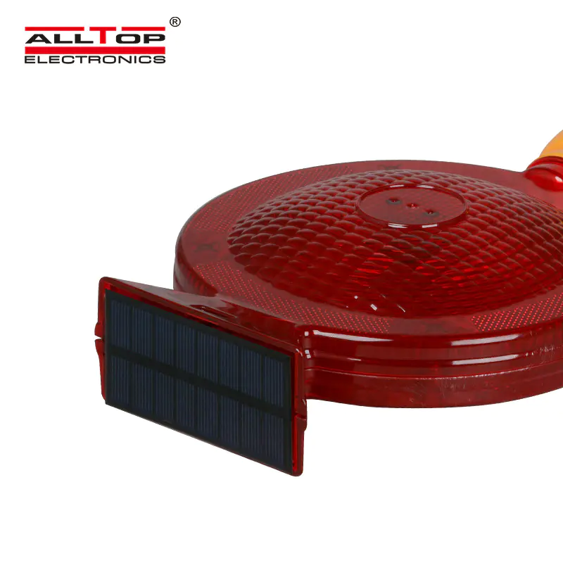 ALLTOP Solar traffic light, portable warning light, traffic cone light