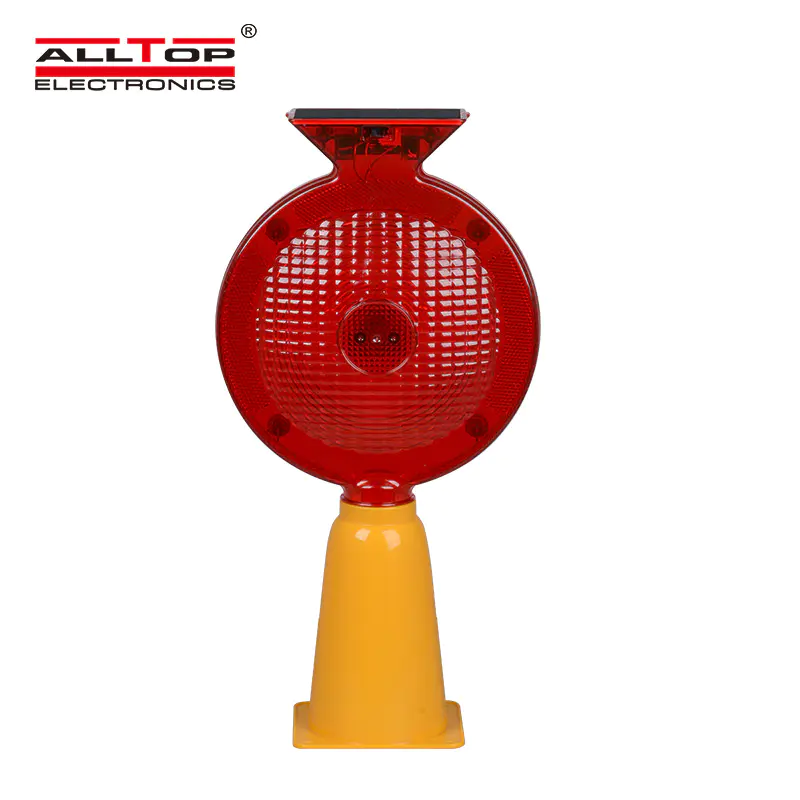 ALLTOP Solar traffic light, portable warning light, traffic cone light