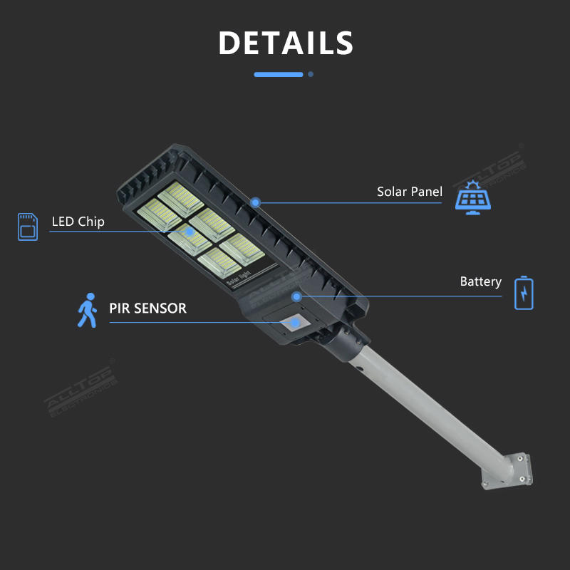 High quality outdoor intelligent sensor IP65 200w 300w 450w integrated all in one led solar street light