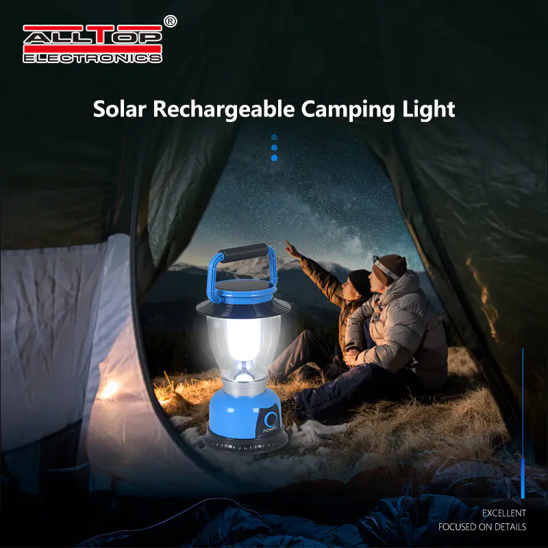 ALLTOP Outdoor Hand Power Generation LED hanging lanterns rechargeable Solar Camping Light