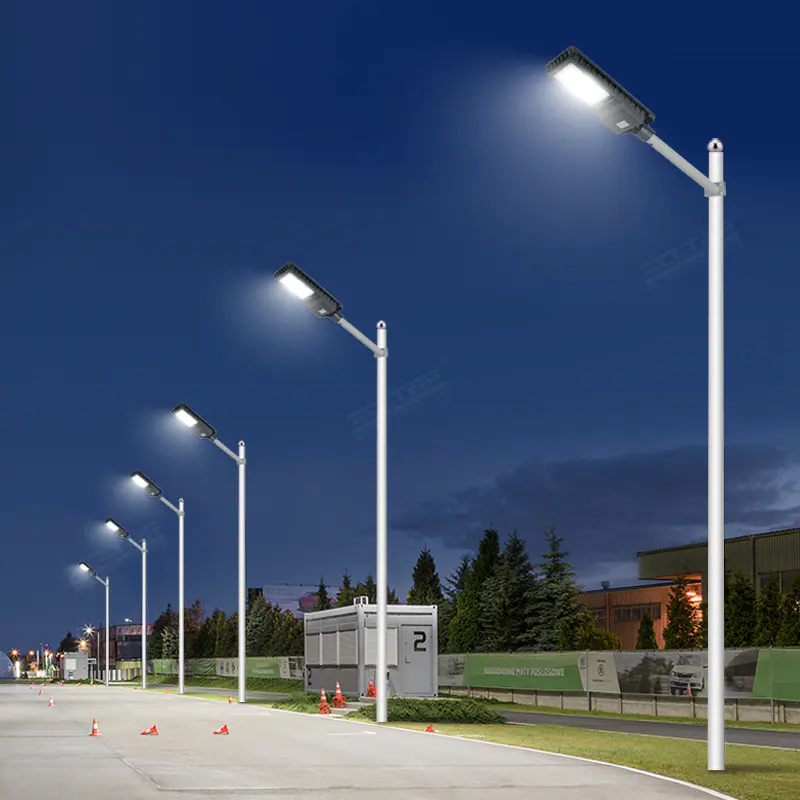 Super bright energy saving aluminum ip65 outdoor waterproof 200w 300w 450w all in one solar led street light