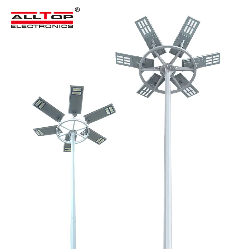 ALLTOP Hot sale outdoor waterproof aluminum housing ip65 smd 200w integrated all in one solar led high mast light