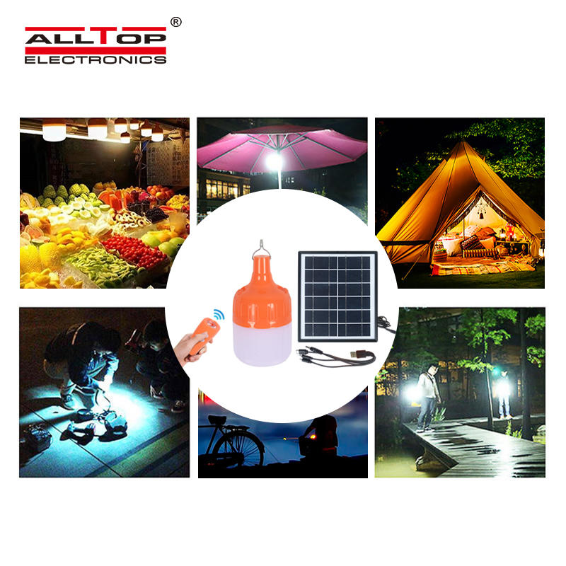 ALLTOP Manufacturers direct long lighting led rechargeable bulbs camping solar emergency light