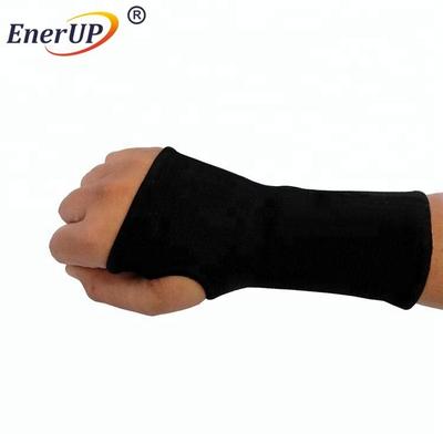 Tennis Playing Sports Protective Adjustable Compression Black Polyester Elastic Wrist Sleeve