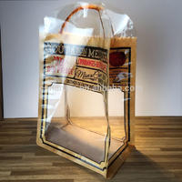 Transparent food packaging bag for fruits with handle