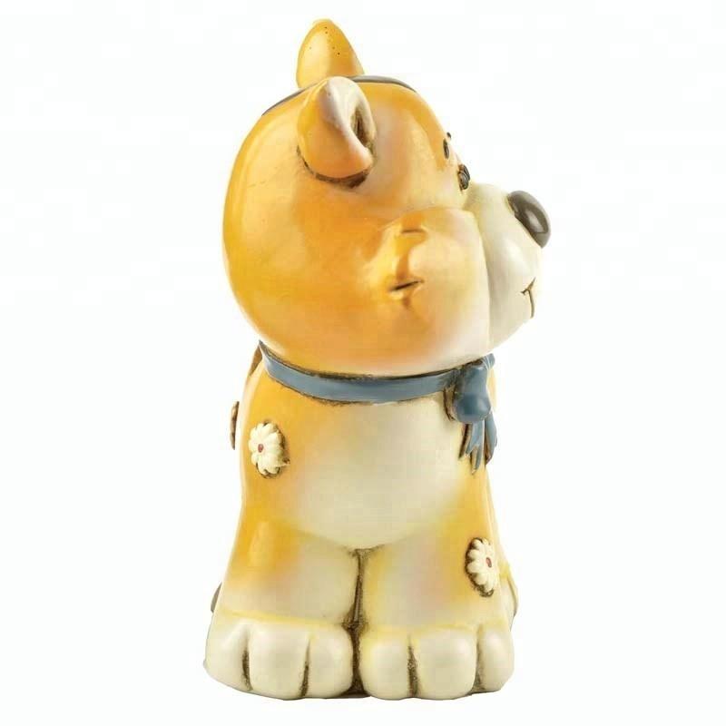 Factory Wholesale Polyresin gifts of cute fox money bank for kids