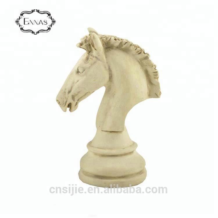 Hot sale table decoration small figurine resin horse head