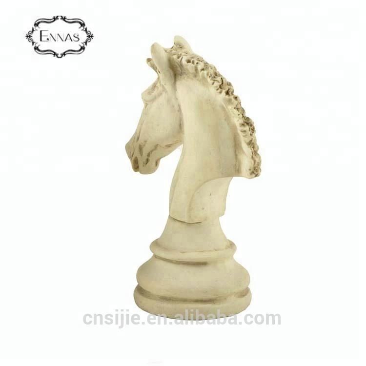 Hot sale table decoration small figurine resin horse head