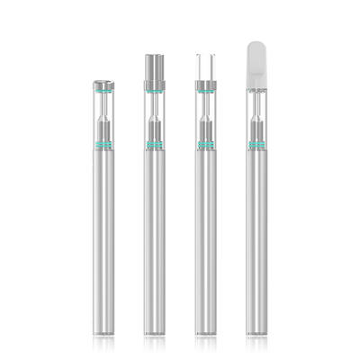 Shenzhen disposable vape pen cartridgeglass vape cartridge with metal tip has 5 kinds oil intake hole option
