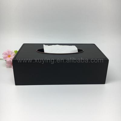 Luxury Matte Black Resin Hotel Decorative Tissue Box