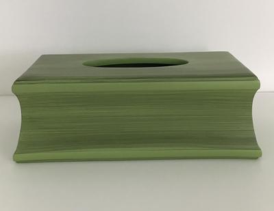 Wholesale Green Square Customize Polyresin Tissue Paper Box Covers