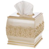 Royal Gold Resin Home Decorative Tissue Box Cover