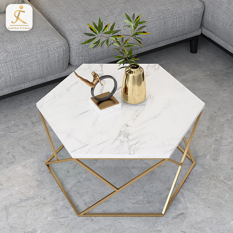 custom New design metal tea table frame for furniture stainless steel table leg gold brush metal coffee table base