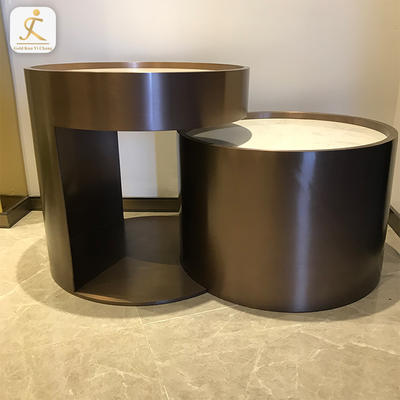 high bearing stainless steel double round coffee tea table metal base furniture legs for sale marble top coffee table base