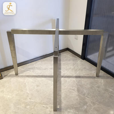 high end custom home furniture leg type cross base metal table legs for glass top stainless steel metal dining table legs