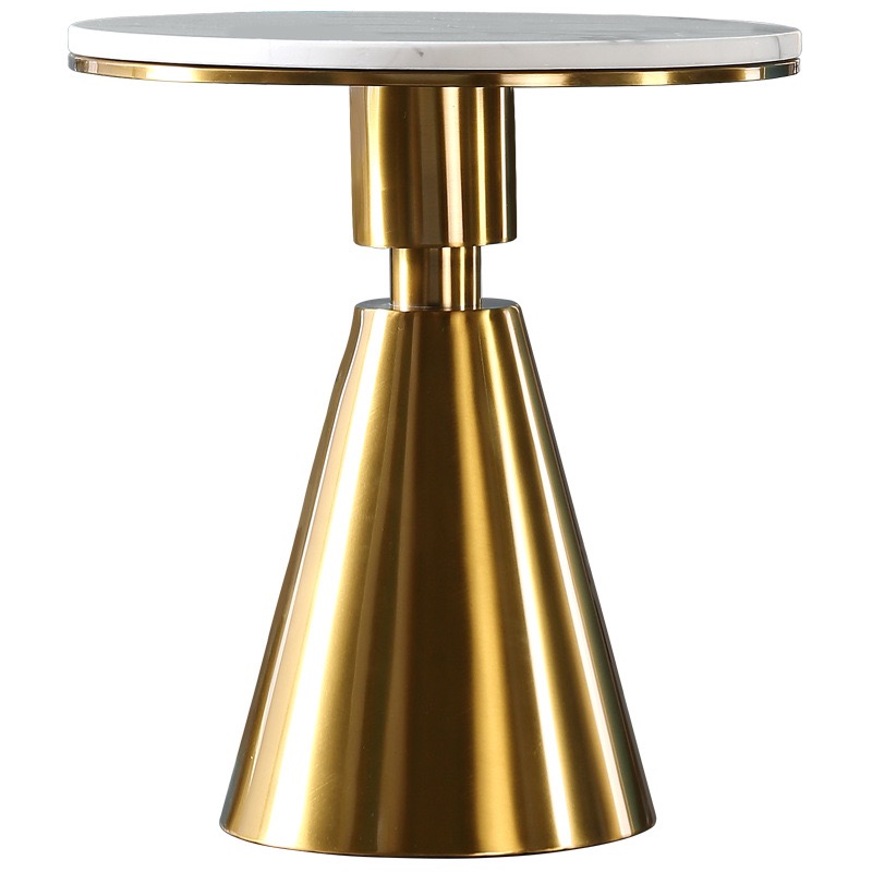 customized Modern design gold with marble table top metal tea table frame round coffee stainless steel table