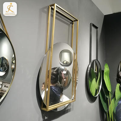 laser metal weld custom shape mirror stainless steel frame large stainless steel wall mounted round square mirror frame