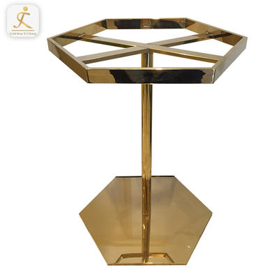 stainless steel furniture frame golss gold stainless steel coating table base legs hexagon metal dining coffee table base