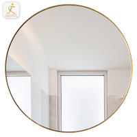 Customized Big Modern Stainless Steel Frame For Mirror Round Hanging Wall Bathroom Makeup Cosmetic Mirror Frame