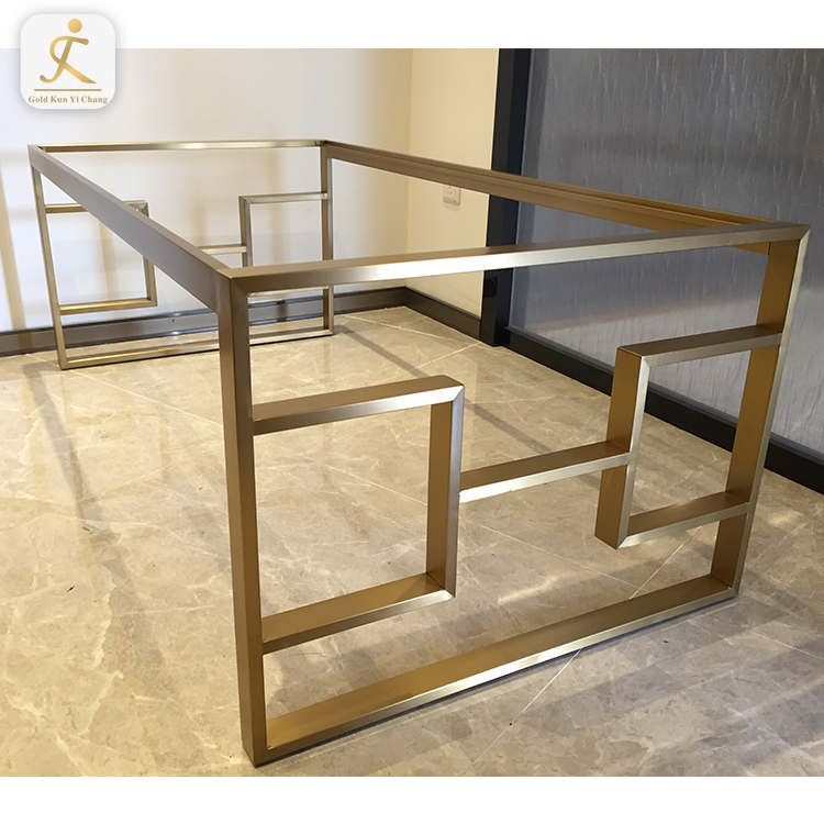 modern furniture parts stainless steel table high quality OEM customized laser cutting metal stainless steel dining table base