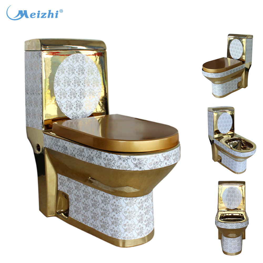 Alibaba supplier indian gold ceramic one piece color toilet